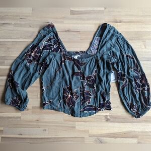 O'Neill 3/4‎ Balloon Sleeve Cropped Shirt